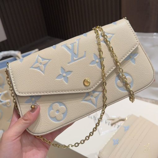 Louis Vuitton Felicie Pochette Bag Candy Blue 21Cm M83025 - Image 7