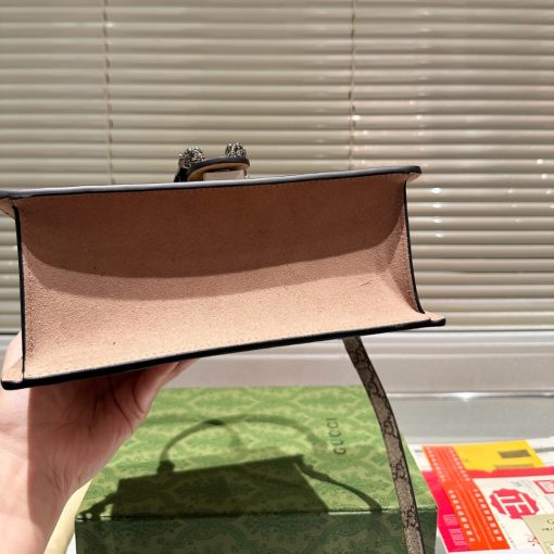 Gucci Damen Dionysus Gg Canvas Top Handle Bag Brown 24Cm - Image 5