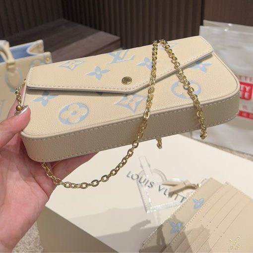 Louis Vuitton Felicie Pochette Bag Candy Blue 21Cm M83025 - Image 8