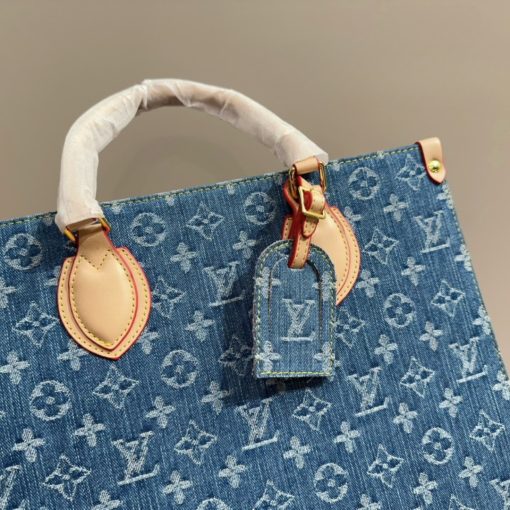 Louis Vuitton New Lv Remix Onthego Mm Denim Blue 35Cm M46871 - Image 6