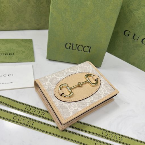 Gucci Horsebit 1955 Card Case Wallet Beige ?621887 92Tcg 9761 - Image 10