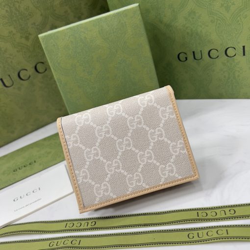Gucci Horsebit 1955 Card Case Wallet Beige ?621887 92Tcg 9761 - Image 4