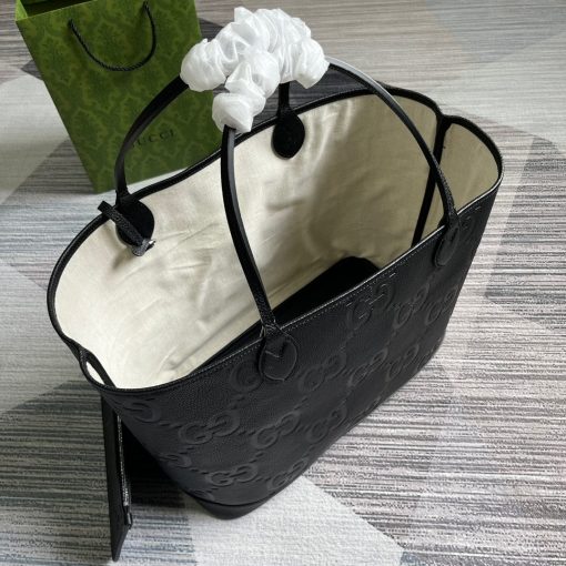 Gucci Jumbo Gg Large Tote Bag Black 40Cm 726755 Aaby0 1000 - Image 9