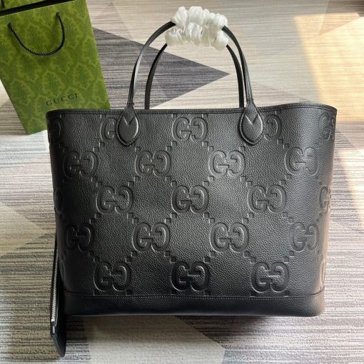 Gucci Jumbo Gg Large Tote Bag Black 40Cm 726755 Aaby0 1000 - Image 5