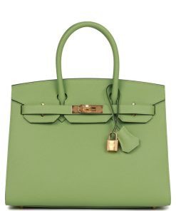 Hermes Birkin 30 Vert Criquet Epsom Gold Hardware