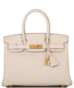 H Handbags Birkin 30 Craie Togo Gold Hardware