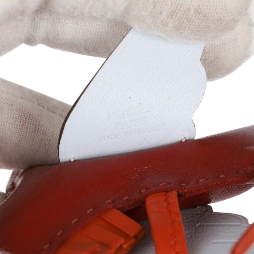 Hermes Rouge Grenat/Cornaline/Bleu Brume Pegasus Horse Rodeo Bag Charm PM - Image 3