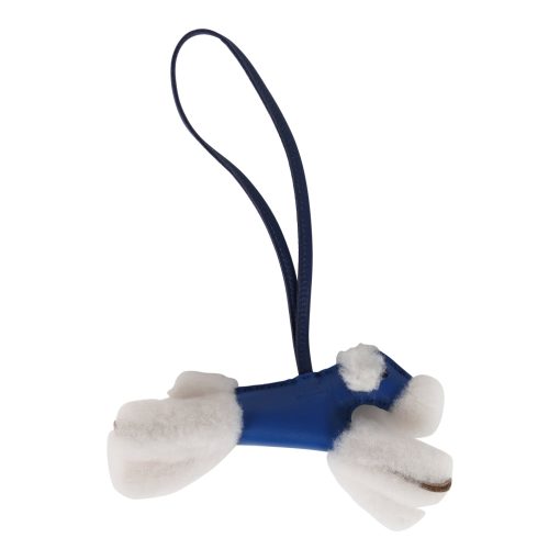 Hermes Budy Charm Bleu France/Bleu Saphir Milo Lambskin/Merino Sheepskin - Image 2