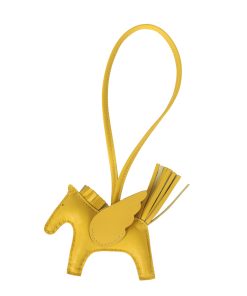 Hermes Pegase Rodeo Bag Charm PM Jaune de Naples Milo Lambskin