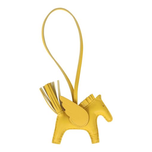 Hermes Pegase Rodeo Bag Charm PM Jaune de Naples Milo Lambskin - Image 2