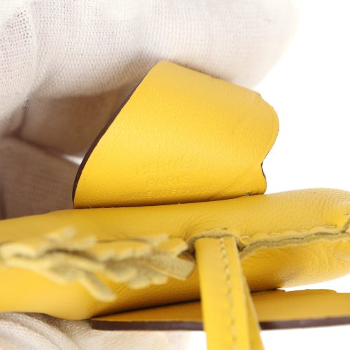 Hermes Pegase Rodeo Bag Charm PM Jaune de Naples Milo Lambskin - Image 3