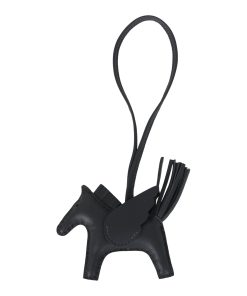 Hermes Pegase Rodeo Bag Charm PM Ardoise Milo Lambskin