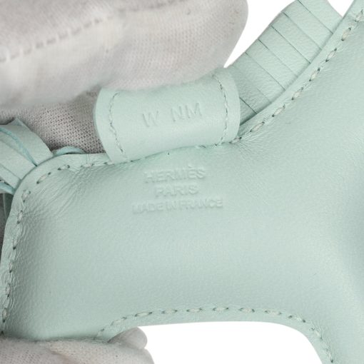 Hermes Rodeo Bag Charm PM Vert Peppermint Milo Lambskin - Image 3