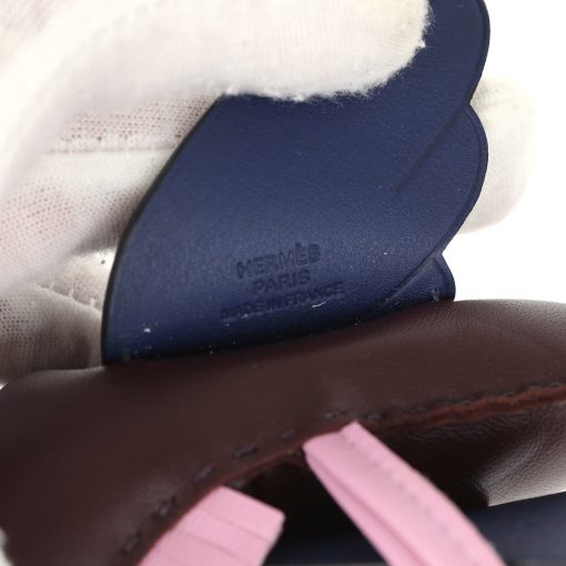 Hermes Pegase Rodeo Bag Charm MM Rouge Sellier, Mauve Sylvestre and Bleu Saphir Milo Lambskin - Image 3