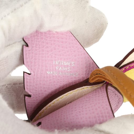 Hermes Birdy Charm Mauve Sylvestre, Nata, Jaune Citron, Sesame and Magnolia Epsom, Ostrich, Chevre Mysore and Swift Palladium Hardware - Image 3