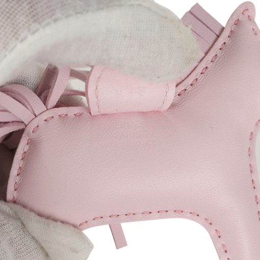 Hermes Rodeo Bag Charm PM Rose Darling Milo Lambskin - Image 3