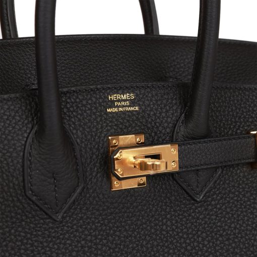 Hermes Birkin 25 Black Togo Gold Hardware - Image 7