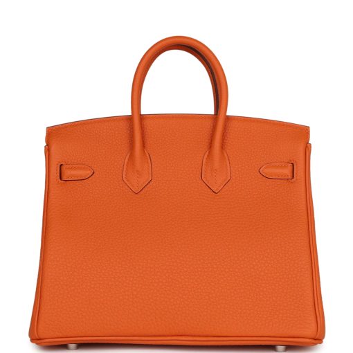 Hermes Birkin 25 Orange Togo Palladium Hardware - Image 4