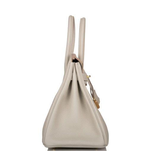 Hermes Birkin 30 Gris Perle Togo Gold Hardware - Image 3