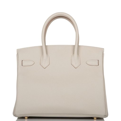 Hermes Birkin 30 Gris Perle Togo Gold Hardware - Image 4