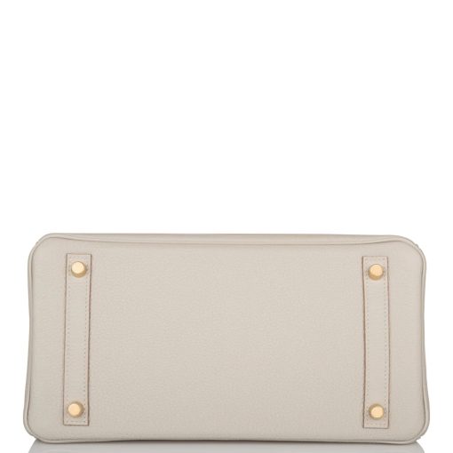 Hermes Birkin 30 Gris Perle Togo Gold Hardware - Image 6