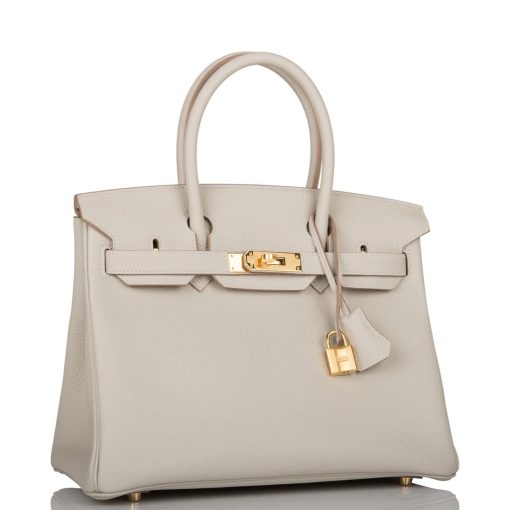 Hermes Birkin 30 Gris Perle Togo Gold Hardware - Image 2