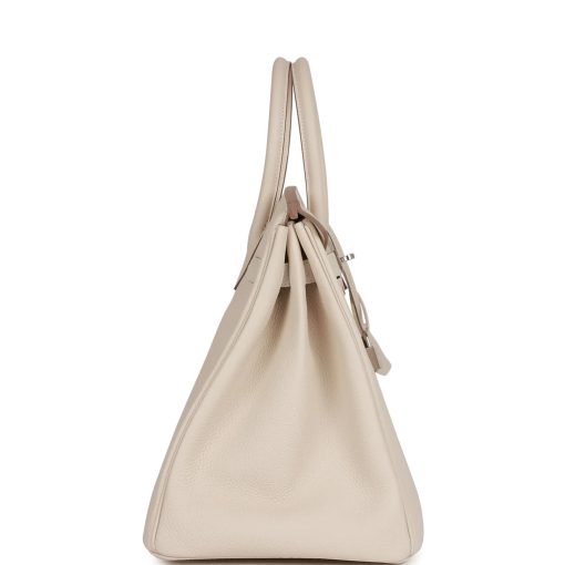 Hermes Birkin 35 Craie Togo Palladium Hardware - Image 3