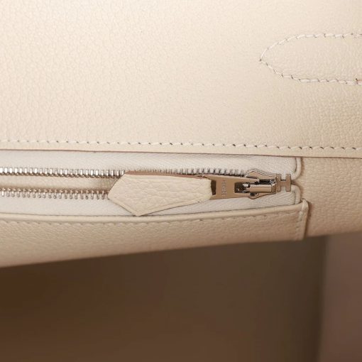 Hermes Birkin 35 Craie Togo Palladium Hardware - Image 6