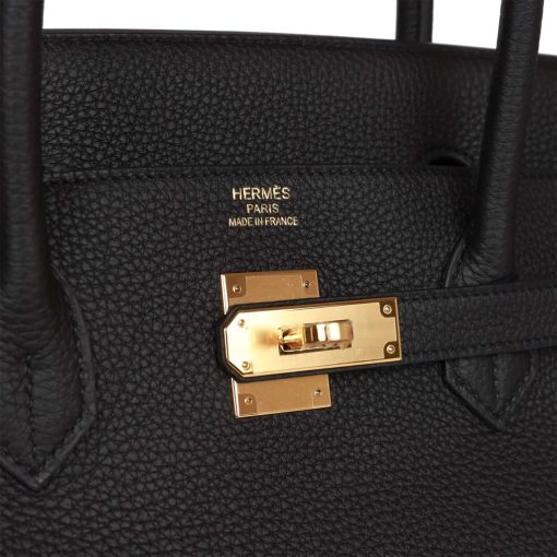 Hermes Birkin 40 Black Togo Gold Hardware - Image 7