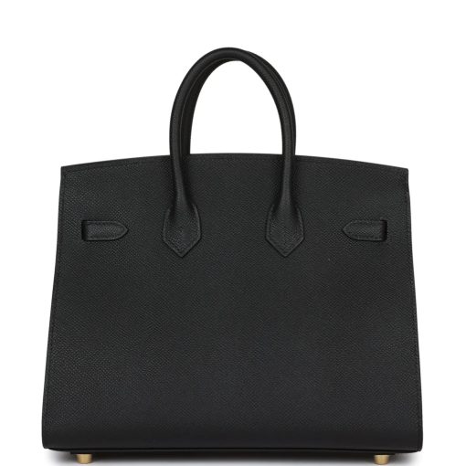 Hermes Birkin Sellier 25 Black Epsom Gold Hardware - Image 4