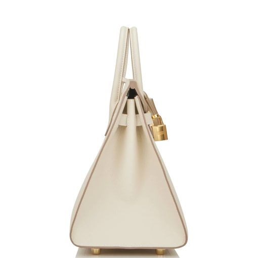 Hermes Birkin Sellier 25 Craie Epsom Gold Hardware - Image 3