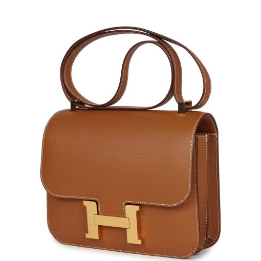 Hermes Birkin 24 Bamboo Togo Gold Hardware - Image 5