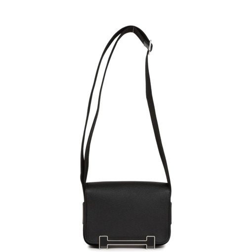 Hermes Geta Black Chevre Palladium Hardware - Image 6