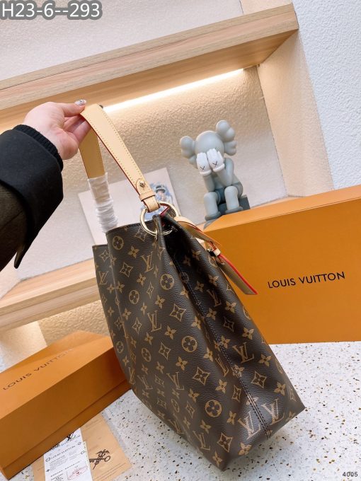 Louis Vuitton Graceful Bag Monogram Canvas Cream 35Cm - Image 4