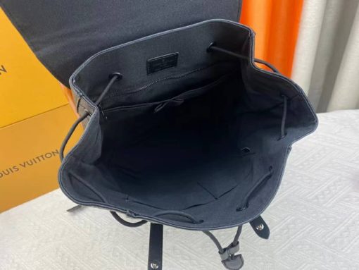 Louis Vuitton Christopher Backpack Mm Taurillon Monogram Black 45Cm M55699 - Image 7