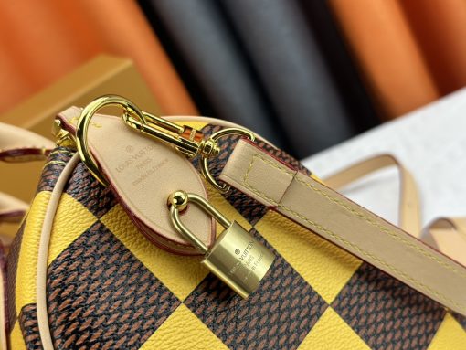 Louis Vuitton Speedy 25 Bandouliere Damier Pop Yellow 25Cm N40584 - Image 5