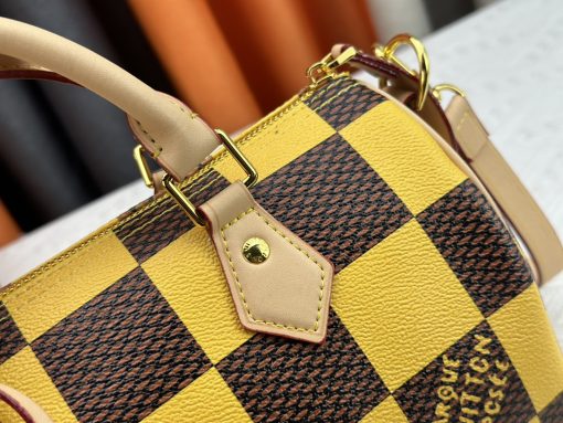 Louis Vuitton Speedy 25 Bandouliere Damier Pop Yellow 25Cm N40584 - Image 6