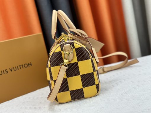 Louis Vuitton Speedy 25 Bandouliere Damier Pop Yellow 25Cm N40584 - Image 8