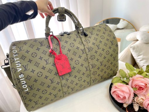 Louis Vuitton Keepall Bandouliere 55 Bag Green 48Cm M23963 - Image 3
