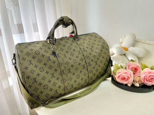 Louis Vuitton Keepall Bandouliere 55 Bag Green 48Cm M23963 - Image 5