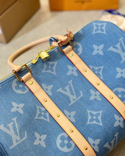 Louis Vuitton Keepall Bandouliere Denim Blue 40Cm M24315 - Image 5