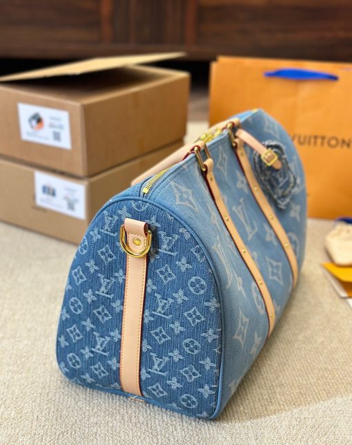Louis Vuitton Keepall Bandouliere Denim Blue 40Cm M24315 - Image 6