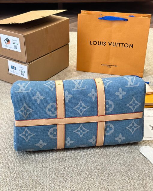 Louis Vuitton Keepall Bandouliere Denim Blue 40Cm M24315 - Image 8