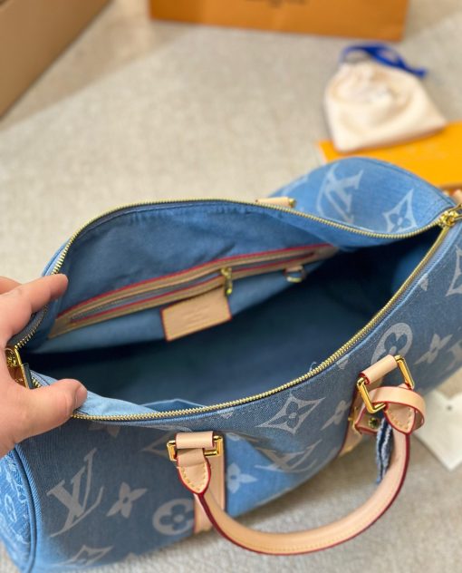 Louis Vuitton Keepall Bandouliere Denim Blue 40Cm M24315 - Image 9