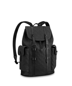 Louis Vuitton Christopher Backpack Mm Taurillon Monogram Black 45Cm M55699