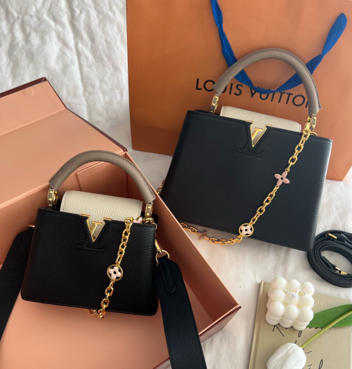 Louis Vuitton Capucines Taurillon Cowhide Black And Grey 27Cm M20708 - Image 2