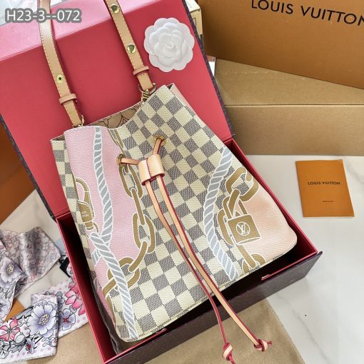 Louis Vuitton Neonoe Mm Damier Azur Coated Canvas 25Cm N40474 - Image 2