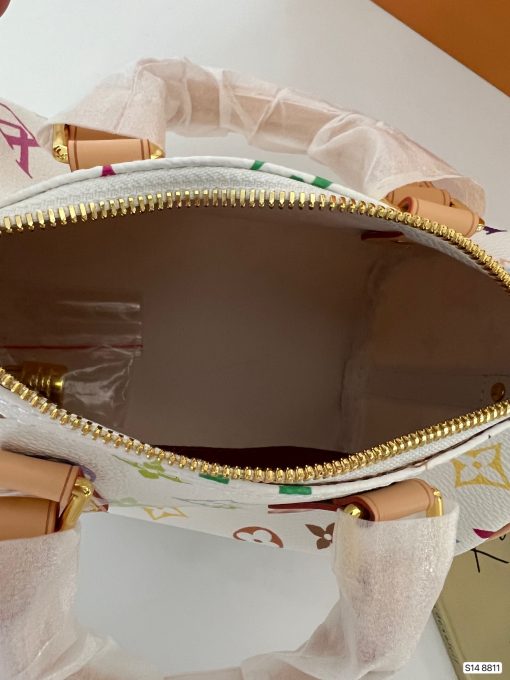 Louis Vuitton X Takashi Murakami Monogram Blanc White Multicolor Mini Speedy 20Cm - Image 2