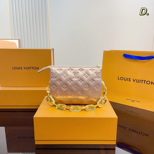 Louis Vuitton Monogram Puffy Lambskin Coussin Bb Beige 21Cm M59277 - Image 2