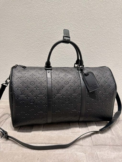 Louis Vuitton Keepall Bandouliere 50 Black M44810 - Image 10